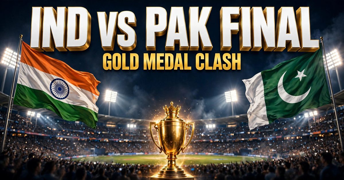 India vs Pakistan Asian Games 2026 final — gold medal clash at the packed stadium