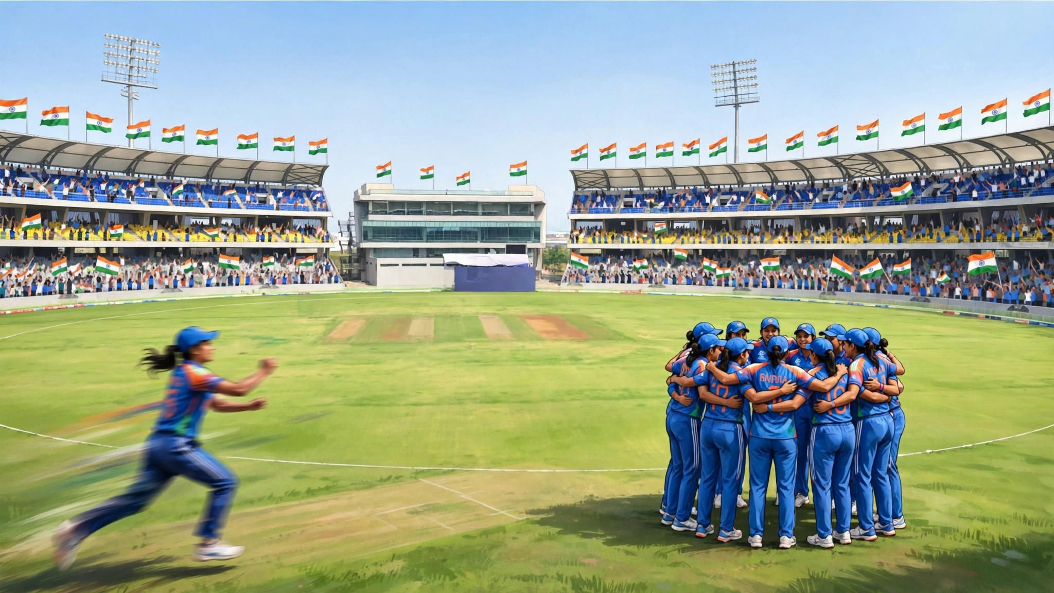 Kotambi Stadium Vadodara — Jintimani Kalita's ODI debut for India Women against Zimbabwe, the first-ever women's ODI between the two sides