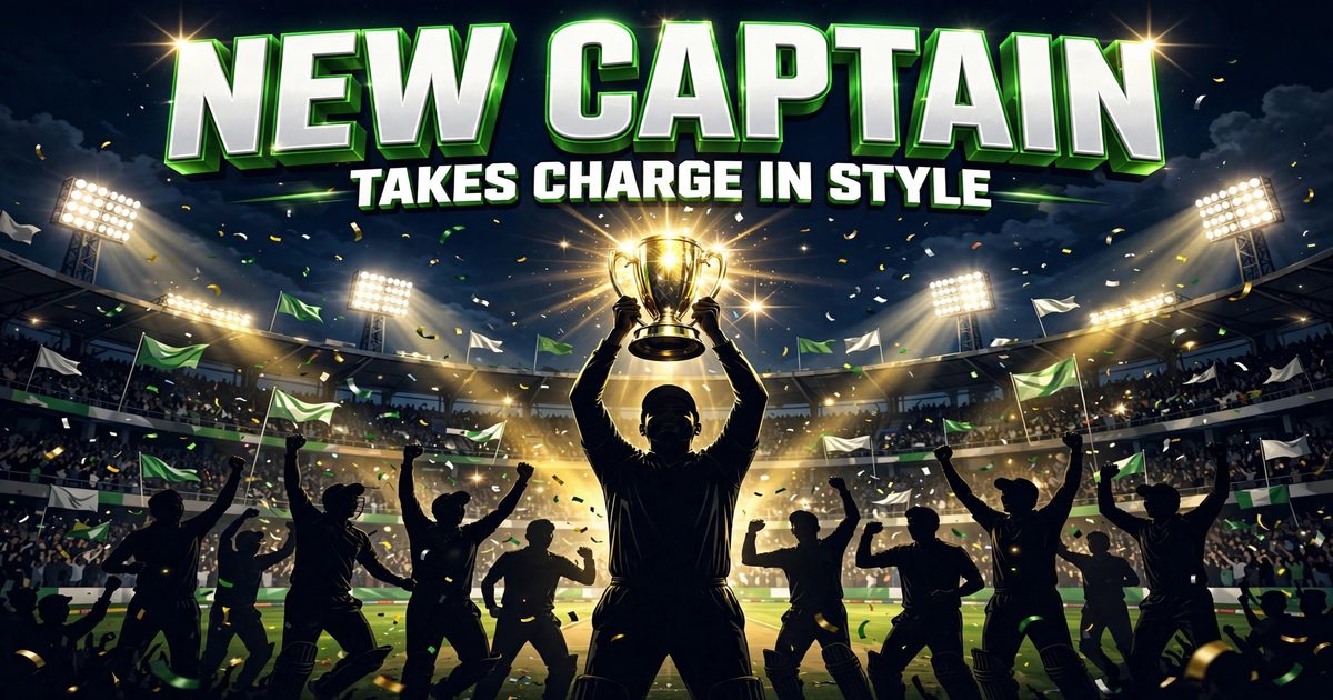 Sahibzada Farhan lifts the T20 trophy as Pakistan's new captain
